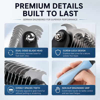 Tidy Tails Klymber™ — German-Designed Thinning & Detangling Pet Comb